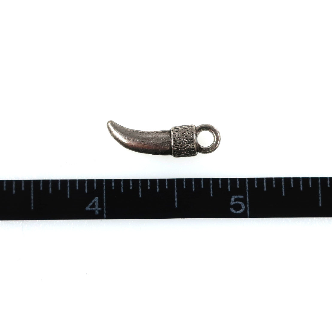 10 pack Italian horn - antique silver color