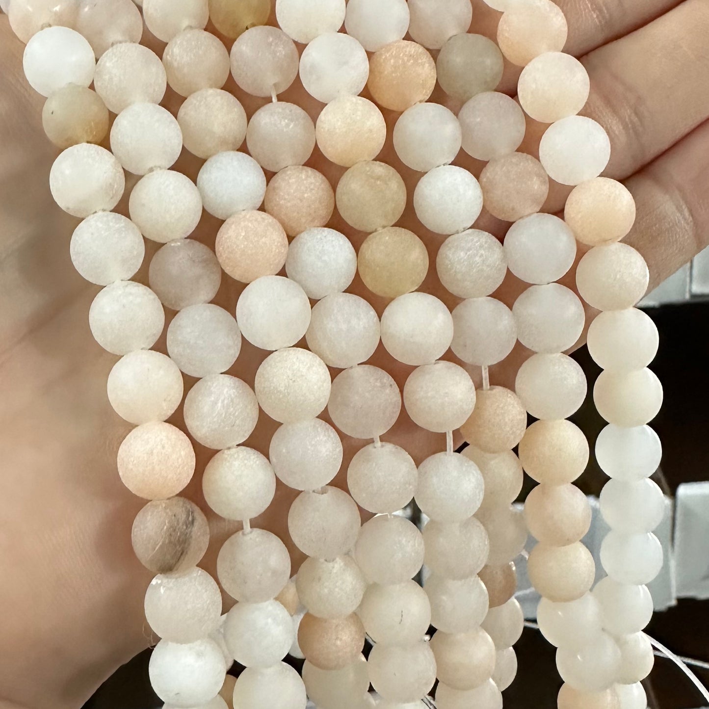 8mm - Pink Aventurine - Round - Frosted