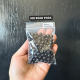 black wood bead pack size 100 beads for bracelet making diy