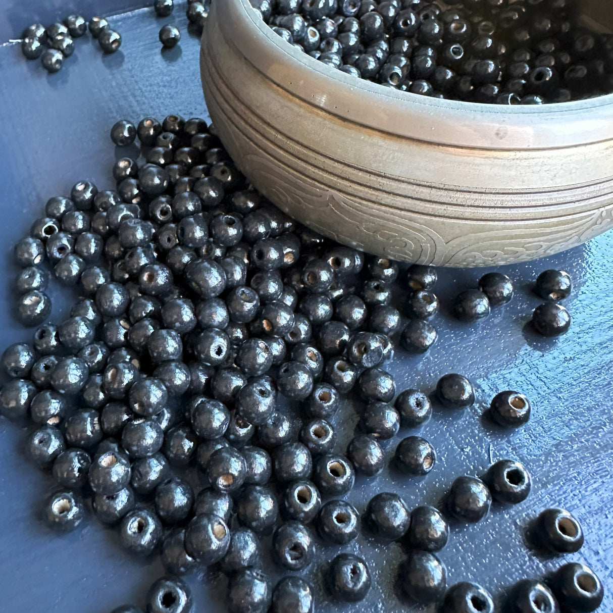 black wood beads for stretch bracelets diy