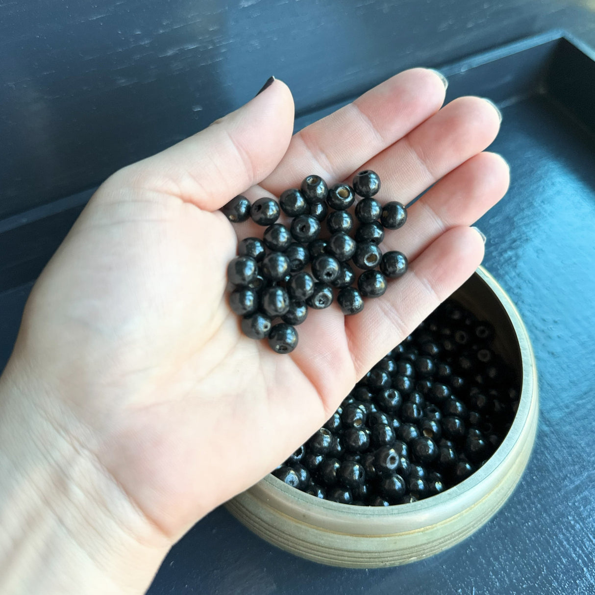 black wood beads for bracelet making diy