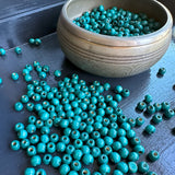 8mm blue wood beads for jewelry making and diy jewelry 