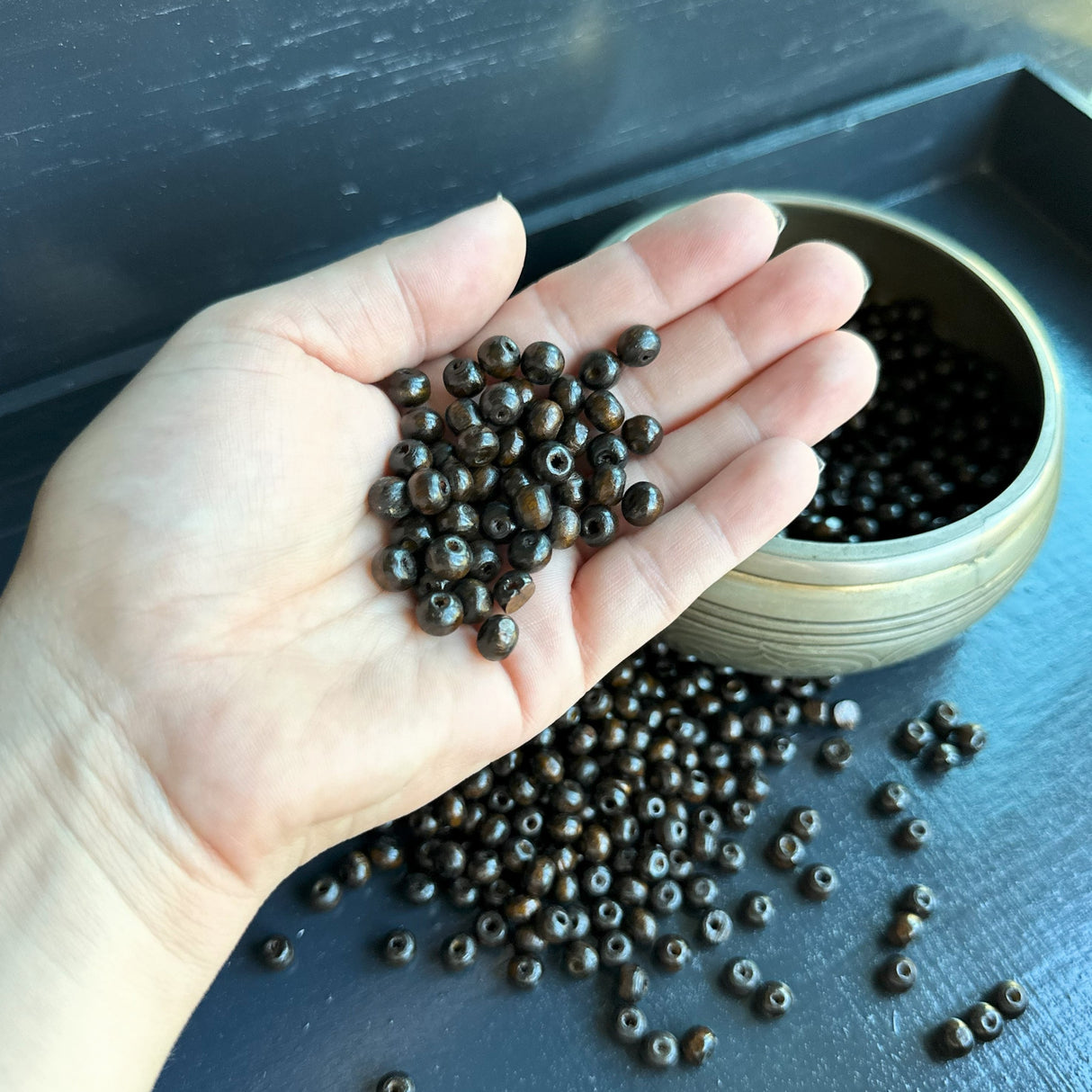 brown wood beads 8mm for bracelet making fun