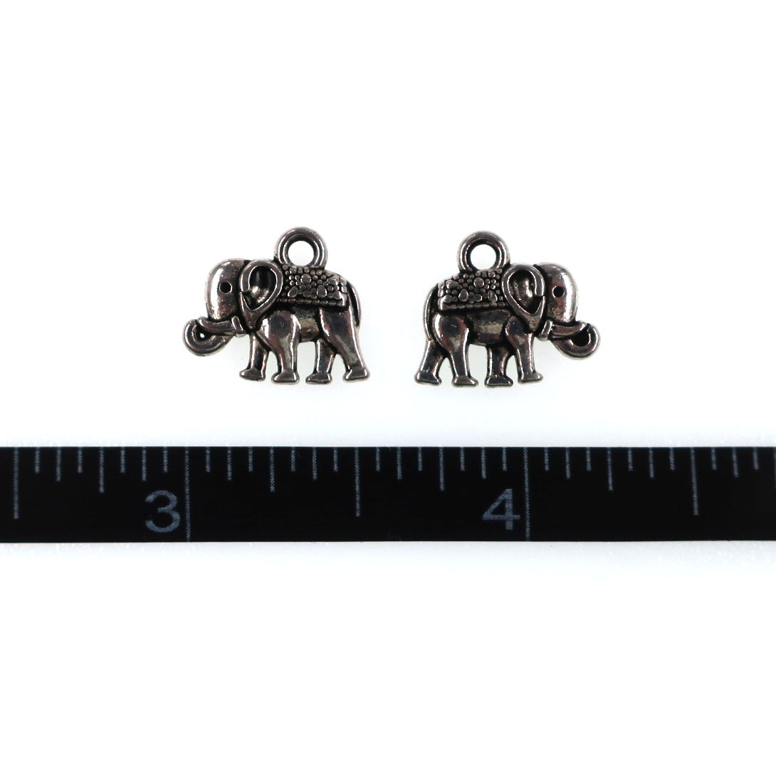 (10 pack) Vintage Elephant charms - antique silver