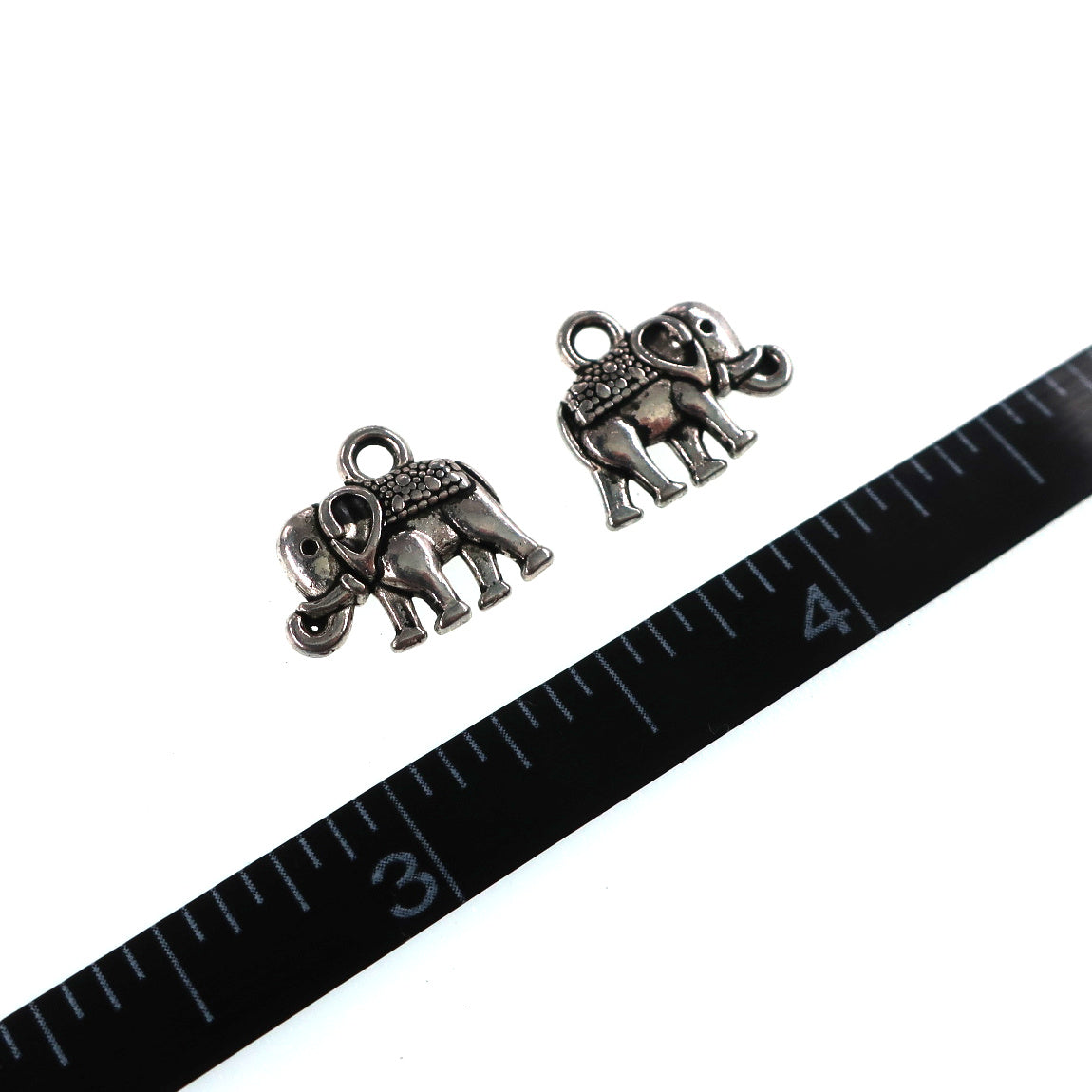 (10 pack) Vintage Elephant charms - antique silver