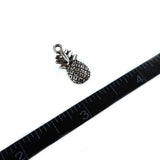 (10 pack) pineapple charms - antique silver color