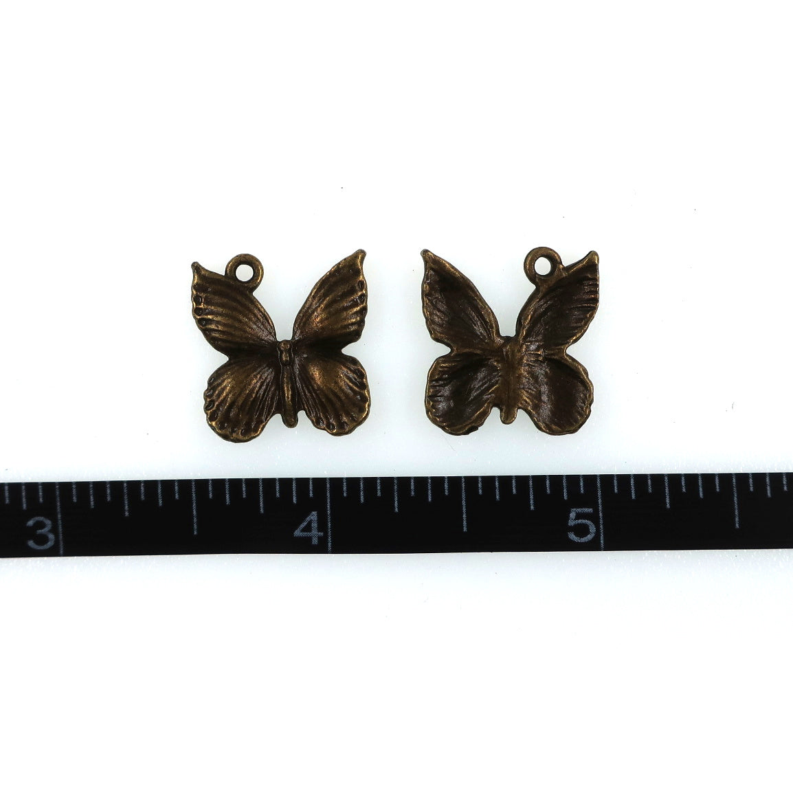 (10 pack) butterfly charms - antique bronze