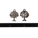 (10 packl) tree charms - antique silver