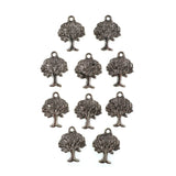 (10 packl) tree charms - antique silver