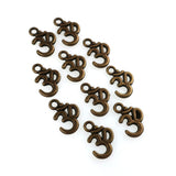 (10 pack) Ohm symbol charms - antique bronze