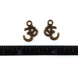 (10 pack) Ohm symbol charms - antique bronze