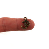 (10 pack) Ohm symbol charms - antique bronze