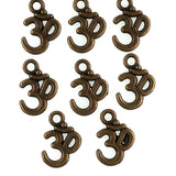 (10 pack) Ohm symbol charms - antique bronze