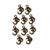 (10 pack) Ohm symbol charms - antique bronze