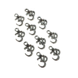 (10 pack) Ohm Symbol charms - antique silver