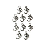 (10 pack) Ohm Symbol charms - antique silver