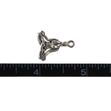 10 pack Easy Pose Yoga charms - antique silver charms