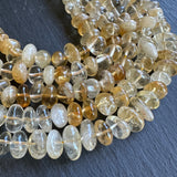 Medium citrine nugget beads - 15" strand