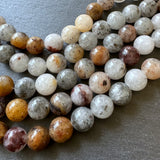 10mm lodolite beads - round - smooth - 15" strand - approx. 35 beads