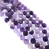 6mm Chevron Amethyst Matte Beads, sold per 15" strand