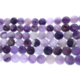 6mm Chevron Amethyst Matte Beads, sold per 15" strand