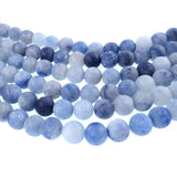 6mm Blue Aventurine Matte Beads, sold per 15" strand