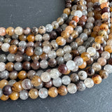 6mm lodolite beads - round - smooth - 15" strand - approx. 65 beads