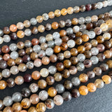 6mm lodolite beads - round - smooth - 15" strand - approx. 65 beads