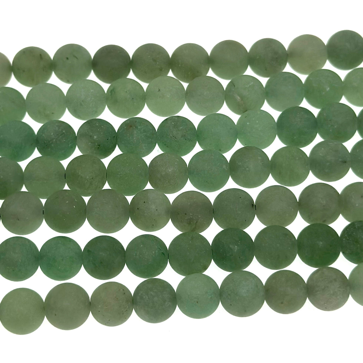 8mm - Green Aventurine - Round - Frosted