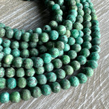 8mm seagreen crazy agate - round - matte