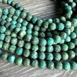 8mm seagreen crazy agate - round - matte