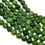 8mm green crazy agate - round - smooth