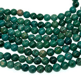 8mm dark cyan crazy agate - round - smooth