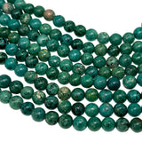 8mm dark cyan crazy agate - round - smooth