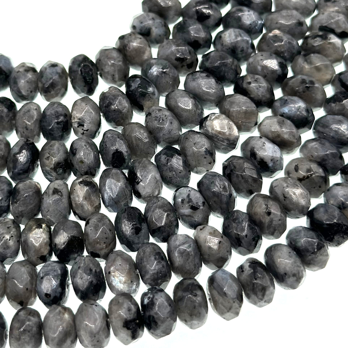 8x5mm - Larvikite - Rondelle - Faceted