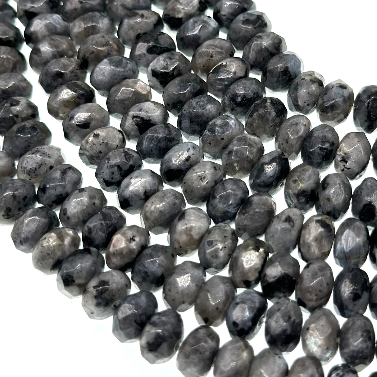 8x5mm - Larvikite - Rondelle - Faceted