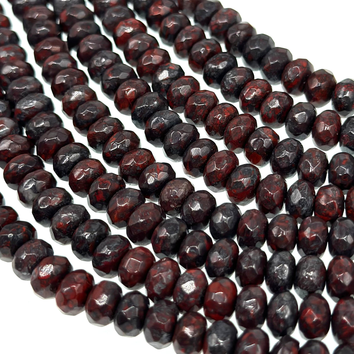 8x5mm - Mahogany Obsidian - Rondelle - Faceted