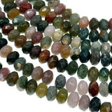 8x5mm - Indian Agate - Rondelle - Faceted