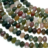 8x5mm - Indian Agate - Rondelle - Faceted