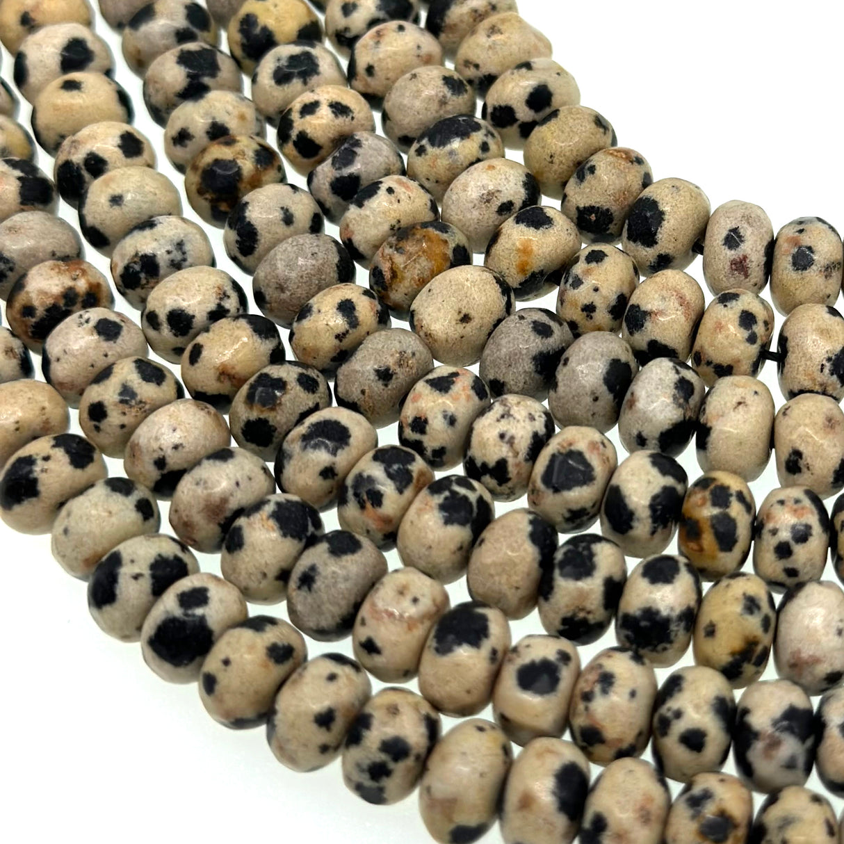 8x5mm - Dalmatian Jasper - Rondelle - Faceted