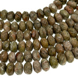 8x5mm - Pale Unakite - Rondelle - Faceted