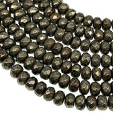 8x5mm - Pyrite - Rondelle - Faceted