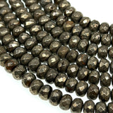 8x5mm - Pyrite - Rondelle - Faceted