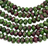 8x5mm - Ruby in Zoisite - Rondelle - Faceted (dyed)