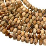 8x5mm - Picture Jasper - Rondelle - Faceted