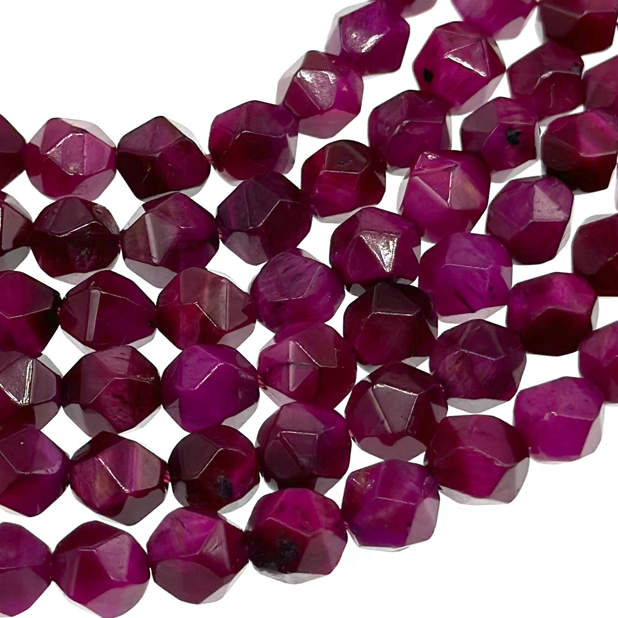 8mm - Pink Tiger Eye - Star Cut - Faceted