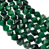 8mm - Green Tiger Eye - Star Cut - Faceted