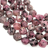 8mm - Light Pink Sesame Jasper - Star Cut - Faceted