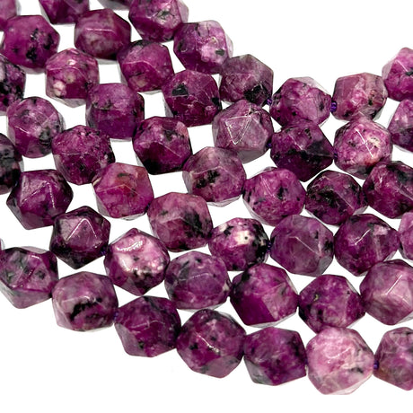 8mm - Purple Sesame Jasper - Star Cut - Faceted