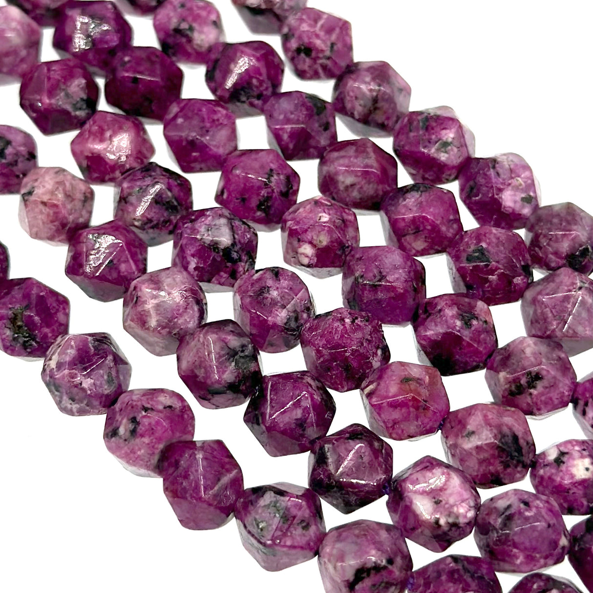 8mm - Purple Sesame Jasper - Star Cut - Faceted